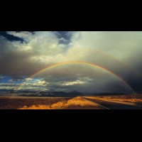 Country road, rainbow, desert, California :: 30005wRDSrainbowroadjpg