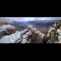 Grand Canyon National Park panorama, South Rim winter, Colorado River :: AZGCS40134-42wgrandcanyonjpg