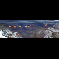 Grand Canyon National Park panorama, South Rim winter :: AZGCS40155-70wpowellptstormjpg