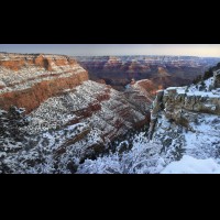 Grand Canyon National Park, South Rim winter panorama, AZ, USA  :: AZGCS40186-95wbrightangeljpg