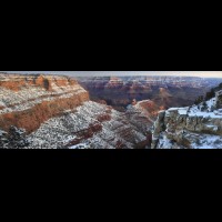 Grand Canyon National Park panorama, South Rim winter, AZ, USA  :: AZGCS40186-95wgrandcanyoncrpjpg