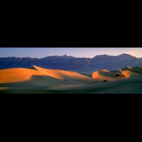 Death Valley National Park Panorama, Mesquite Flats Dunes, CA, USA  :: 17185wCADVLsunrisemesquiteflatsjpg