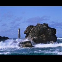 Nividic Lighthouse, Le Phare Nividic Lighthouse, Ile de Ouessant, Brittany, France :: 18530eLTHnividicildouessantjpg