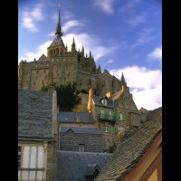 Le Mont St. Michel, Normandy, France :: 18601FRMSMmontstmichelintjpg