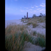 Little Sable Pt. Lighthouse, Lake Michigan, USA :: 20299eLTHlittlesabledawnb