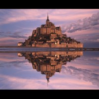 Le Mont St. Michel, Normandy, France :: 30113FRMSMmontstmichelrfljpg