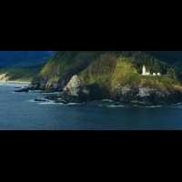 Heceta Head Lighthouse, Oregon coast, USA :: 30120weLTHaerialhecetahead