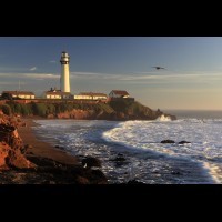 Pigeon Point Lighthouse, California, USA :: LTHpigeonptsunset43180jpg