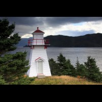Woody Point Lighthouse, Gros Morne National Park, Newfoundland, Canada ::  LTHwoodypointnl48875jpg