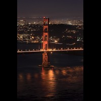 Golden Gate Bridge, night, San Francisco, CA :: SFOggbskyline42920jpg